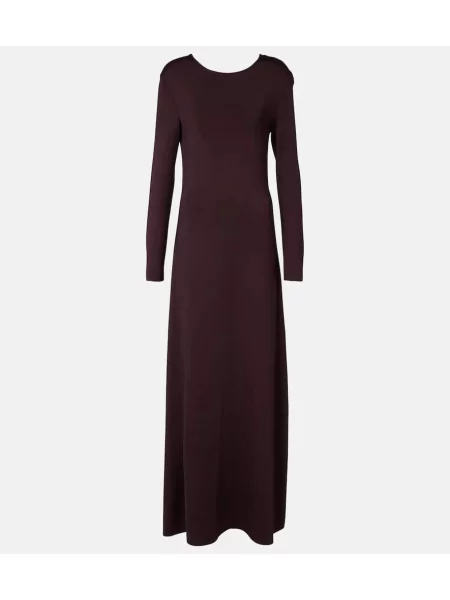 Rochie maxi Bottega Veneta tricotate de costum bordo