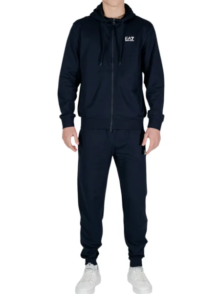 Komplet dresowy Ea7 Emporio Armani z kapturem niebieski