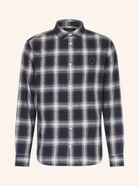 Koszula AllSaints Haven Check Ls Shirt Azzurra Blue L niebieska