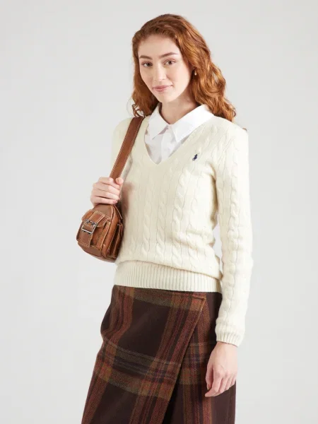 Polo Ralph Lauren Pulover crem / bleumarin