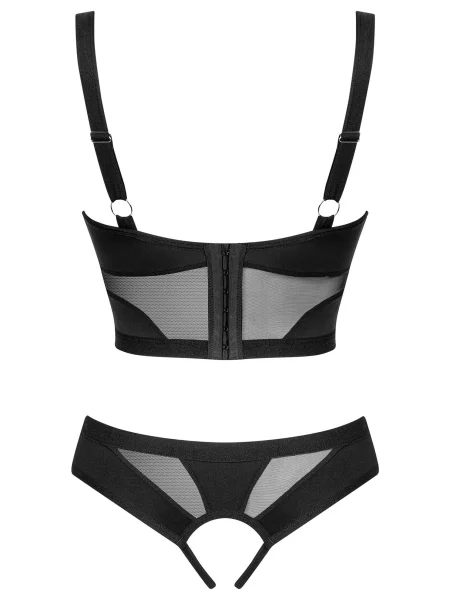 Трусики с открытым доступом Комплект_Obsessive_Chic_Amoria_set_otwarty чорні
