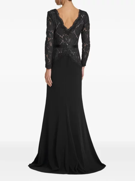 Cu centură rochie Tadashi Shoji din dantelă negru