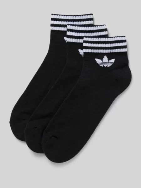 Krótkie skarpety z nadrukiem z logo w zestawie 3 szt. Adidas Originals czarne