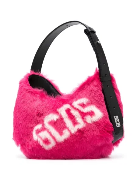 Mała sztuczne futro torebka Gcds czarna