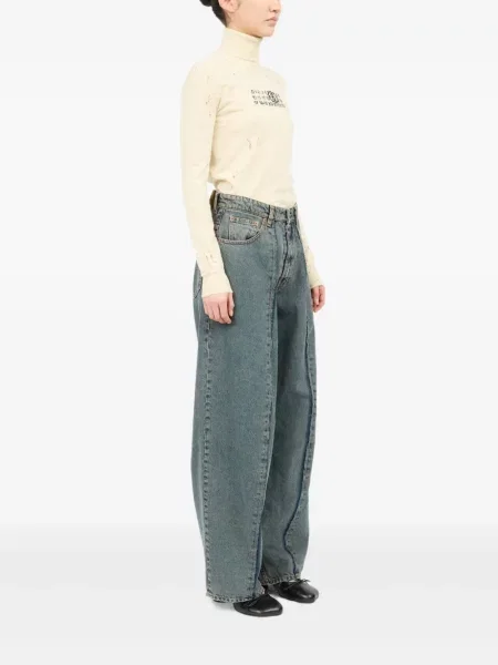 Blugi Mm6 Maison Margiela cu 5 buzunare albastru