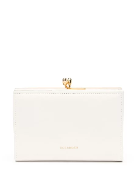 Portofel Jil Sander din piele alb