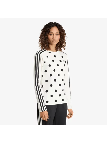 T-shirt adidas Slim Ls Off White S biała