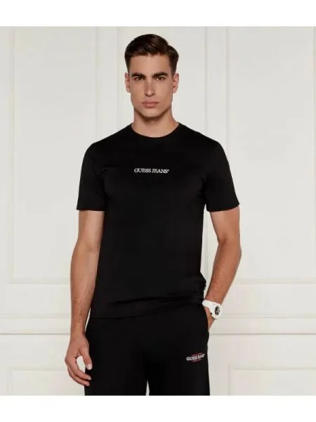Guess Jeans Tricou EMBRO | Slim Fit negru