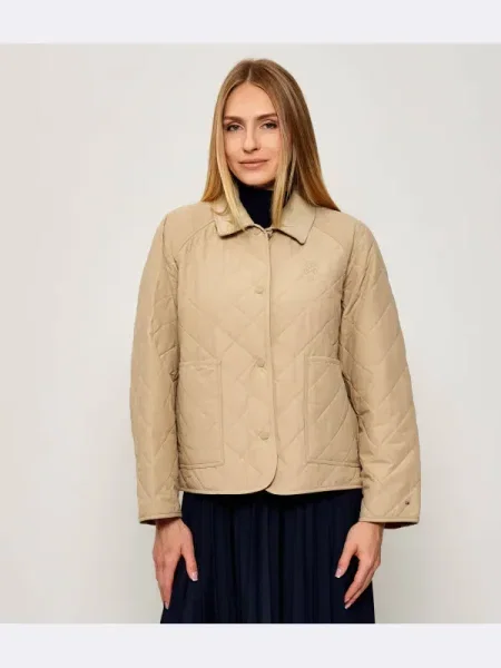 Tommy Hilfiger Geacă | Oversize fit bej