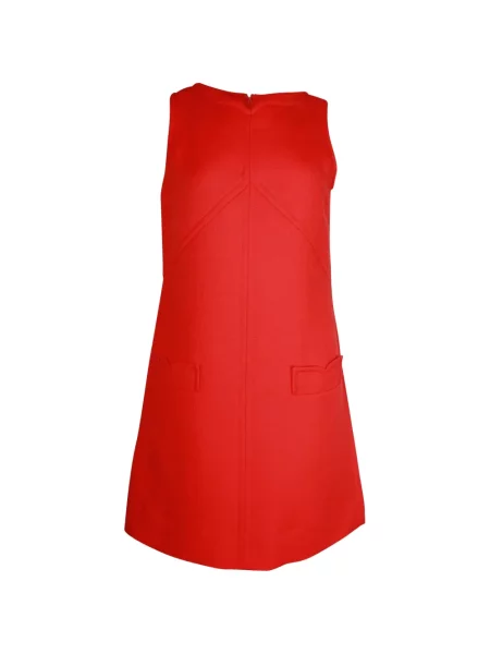 Rochie Victoria Beckham fără mâneci în linie A roșu