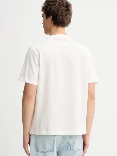 Tričko Calvin Klein s potiskem béžová