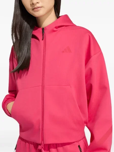 Sală de gimnastică pulover Adidas cu broderie cu model piele de șarpe maro
