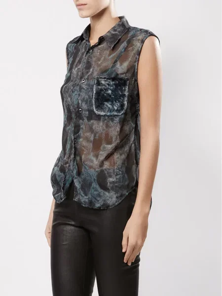 Bluzka Comme Des Garcons z kieszenią przednią czarna