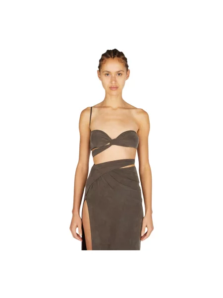 Top Jacquemus brązowy