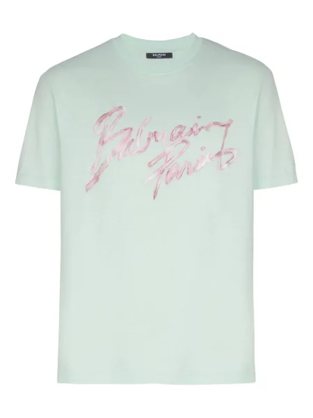 Tricou Balmain cu imagine verde