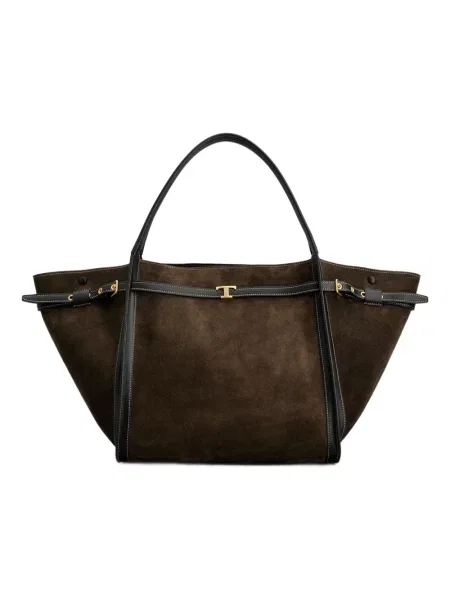 Shopperka Tod's skórzana brązowa