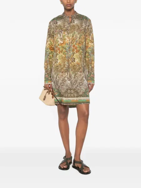 Rochie mini Pierre-louis Mascia cu model floral cu imagine verde