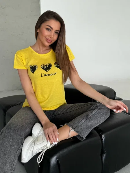 Футболка Issa Plus желтая