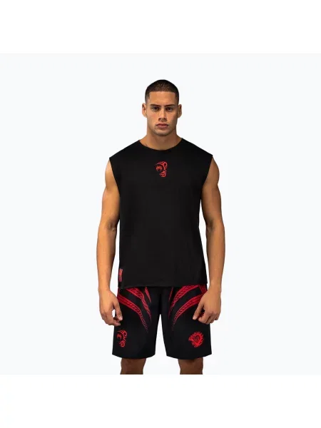 Тигровая футболка Venum без рукавов черная