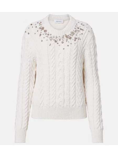 Pulover Mcqueen de lână alb