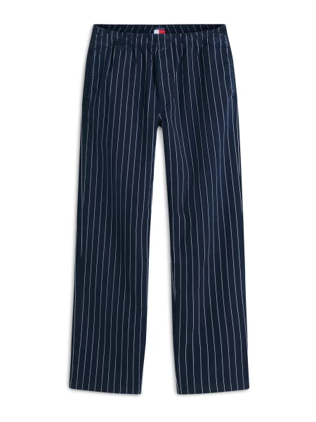Tommy Jeans Pantaloni JAIMIE albastru marin alb