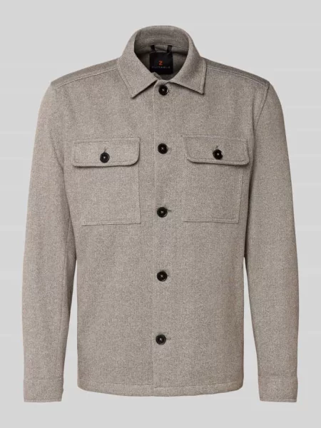 Kurtka koszulowa z listwą guzikową model ‘Theo’ Zuitable beżowa