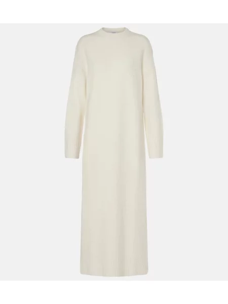 Sukienka Fforme wełniana garniturowa beżowa