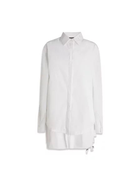 Sukienka koszulowa Diesel z długim rękawem biała