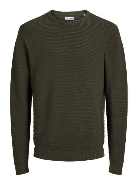 JACK & JONES Pulover JJEBRODY oliv