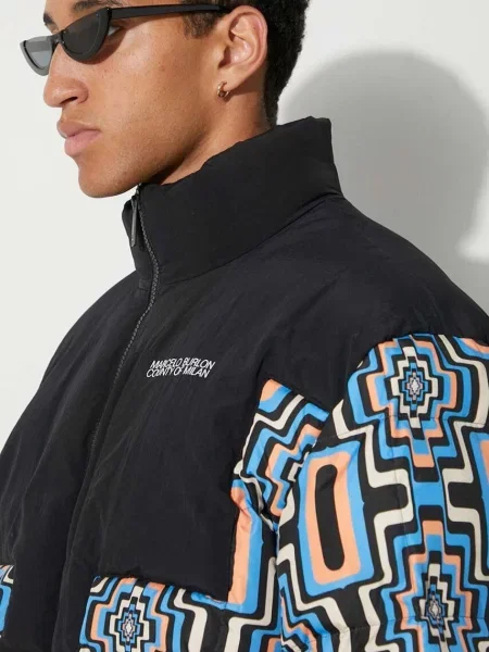 Куртка Marcelo Burlon Aop Optical Cross Block зимова чорний
