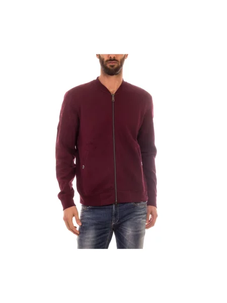 Bluza z kapturem Armani Jeans z kapturem czerwona
