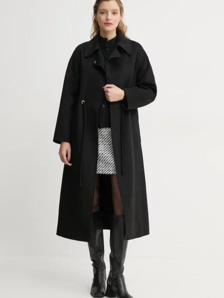 Вовняний кардиган Gestuz чорний