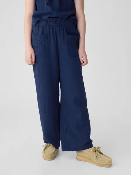 Pantaloni copii Gap albastru