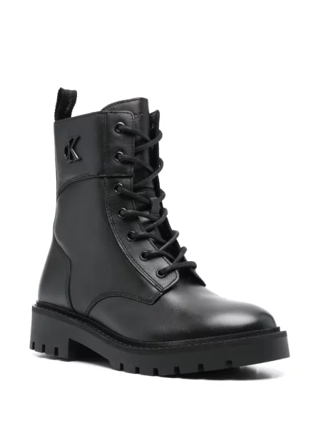 Botine Calvin Klein Jeans din piele negru