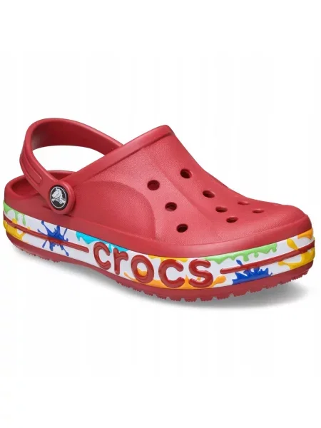 Chodaki Dla Dzieci Crocs Bayaband Paint Splash Clog. białe