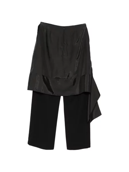 Decora fustă Pushbutton drapată negru