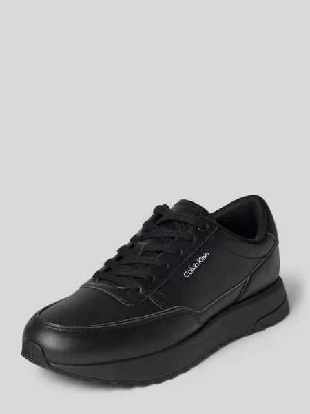 Buty Calvin Klein City Runner Laceup Leather triple black czarne