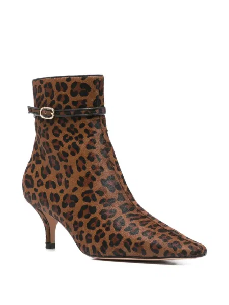 Botine Twinset cu imagine cu model leopard maro