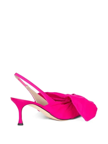 Pantofi cu toc N°21 cu funde slingback roz