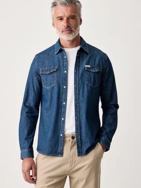 Guess cămașă pentru bărbați din denim