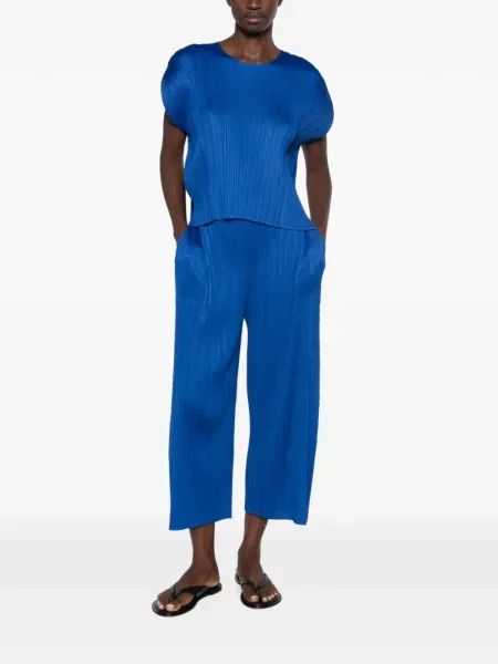 Bluză Pleats Please Issey Miyake albastru