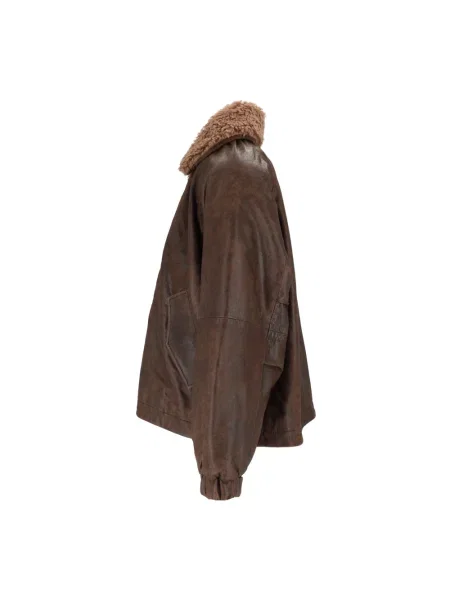 Kurtka skórzana Bully brązowa