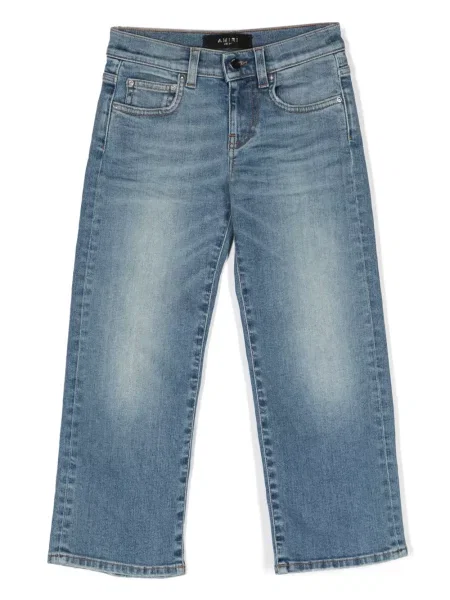 Jeansy straight leg dziecięce Amiri niebieskie