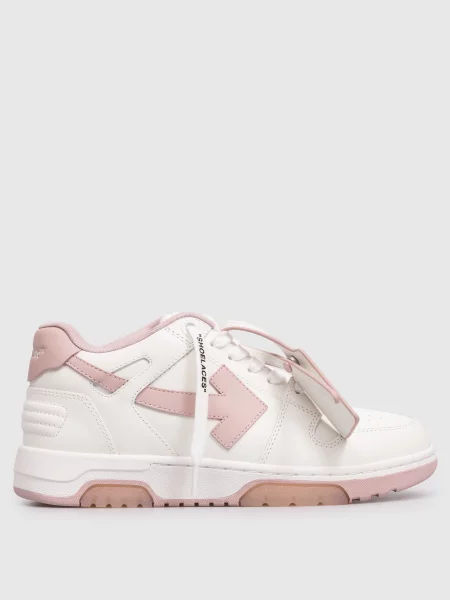 Шкіряні кросівки Out Of Office з логотипом Off-white білі