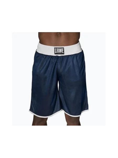 Шорти боксерські двосторонні LEONE Double Face Boxing блакитно-червоні червоні