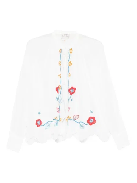 Cămașă Forte_forte cu model floral alb