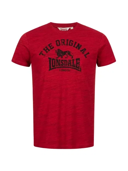 LONSDALE Tricou ORIGINAL roșu / roșu amestecat negru