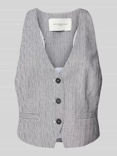 Kamizelka z dekoltem w serek model ‘EMILY’ Copenhagen Muse czarna