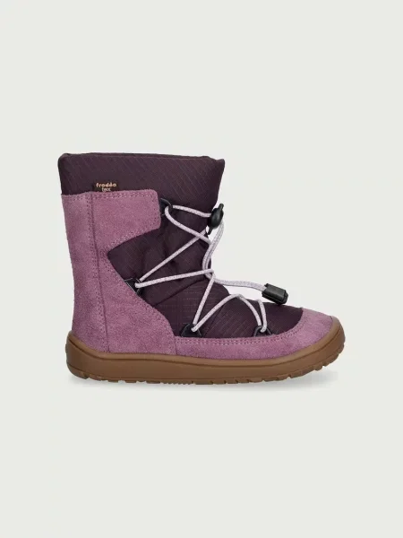 Froddo gyerek bőr téli cipő BAREFOOT TEX TRACK WOOL lila