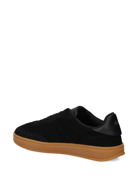 Sneakerși Tommy Hilfiger din piele de căprioară negru